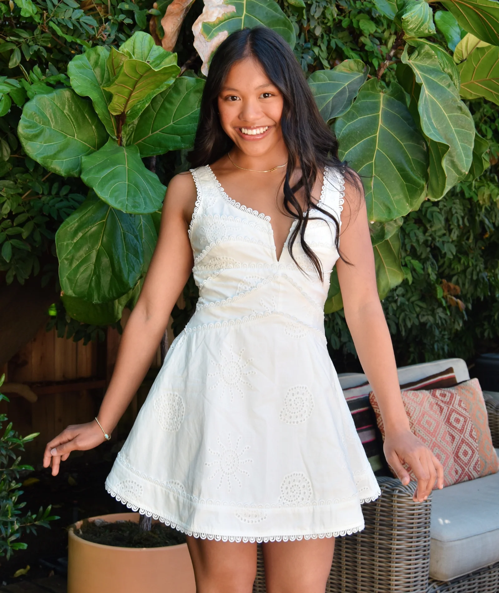 8apart Women Wyman Eyelet Mini Dress