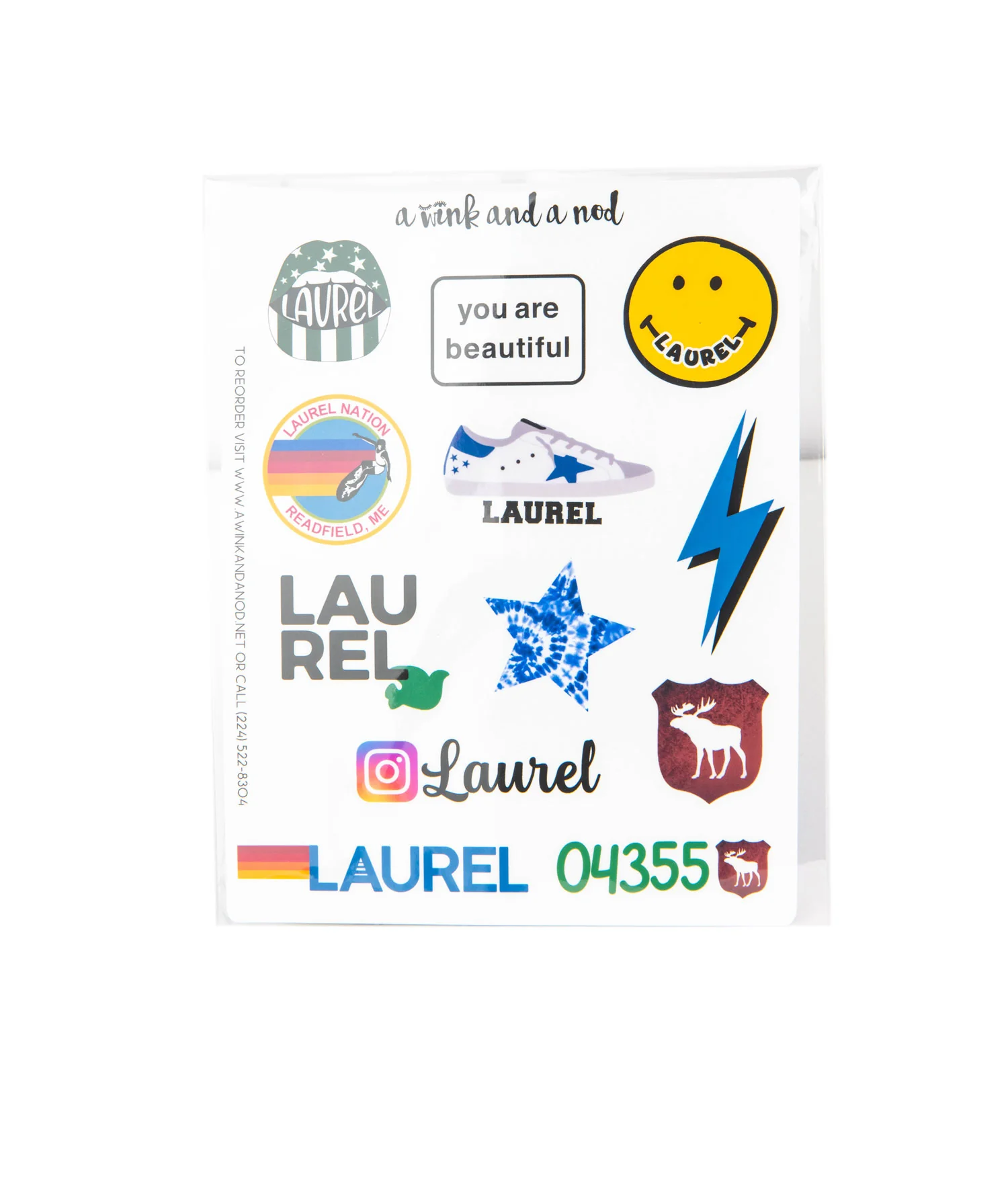A Wink and a Nod Vinyl Sticker Set of 12 - Image 7