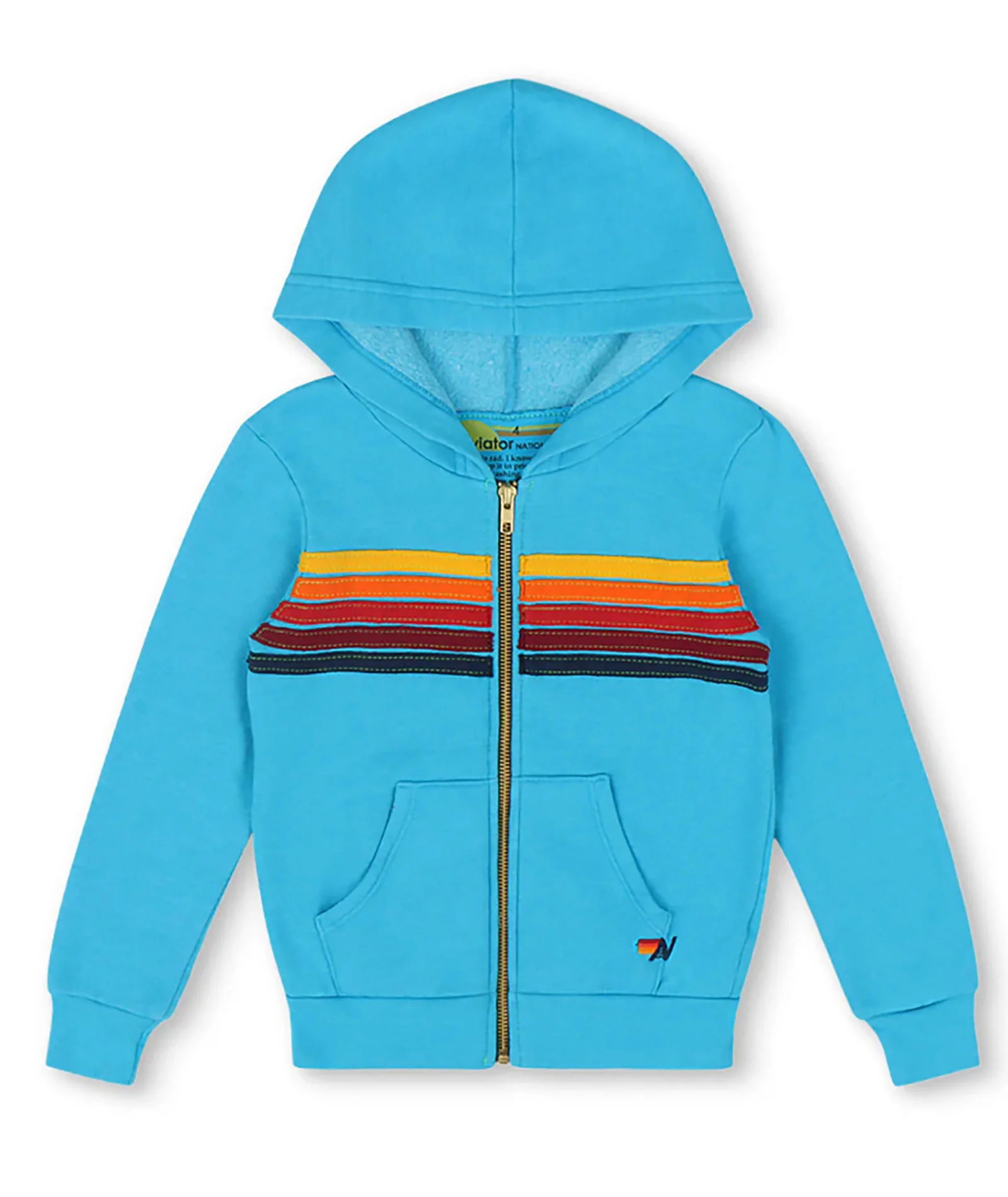 Aviator Nation Kids Classic 5 Stripe Zip Hoodie - Image 4