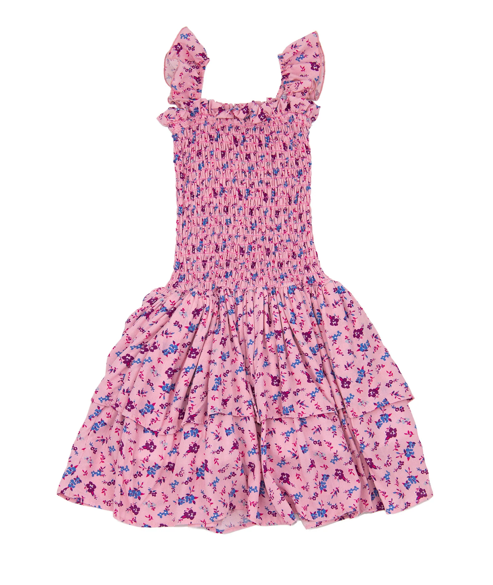 Cheryl Creations Girls Pink Floral Ettie Dress - Image 4