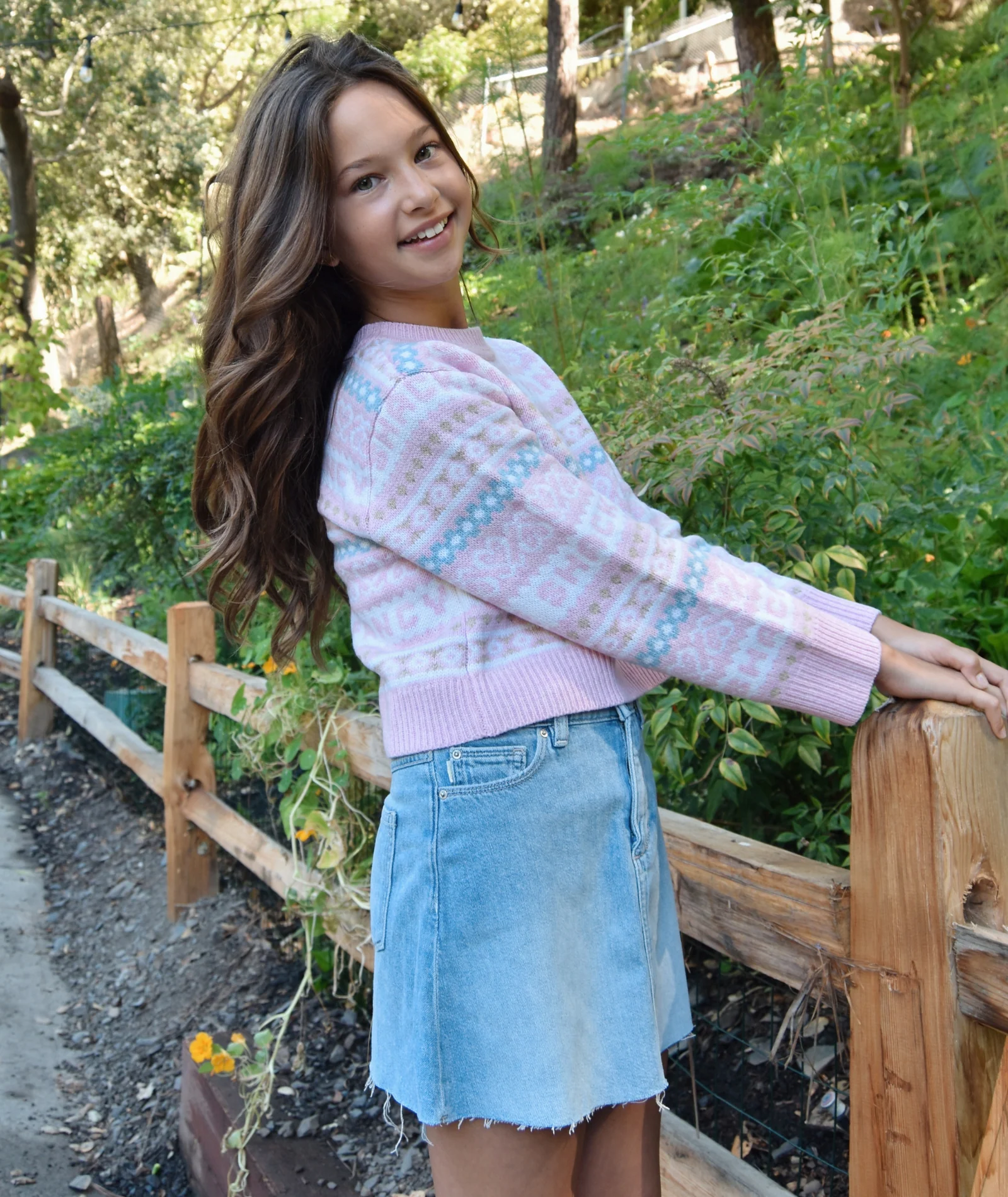 DL1961 Girls Jenny Lakefront Aura Mini Skirt - Image 4