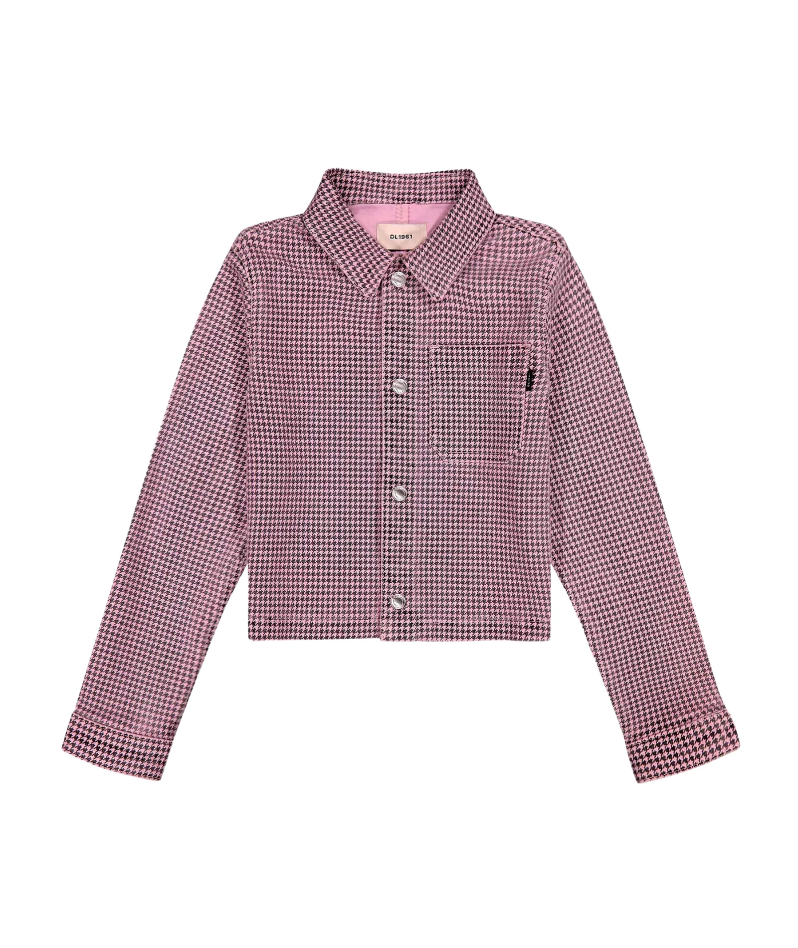 DL1961 Girls Manning Pink Houndstooth Manning Jacket