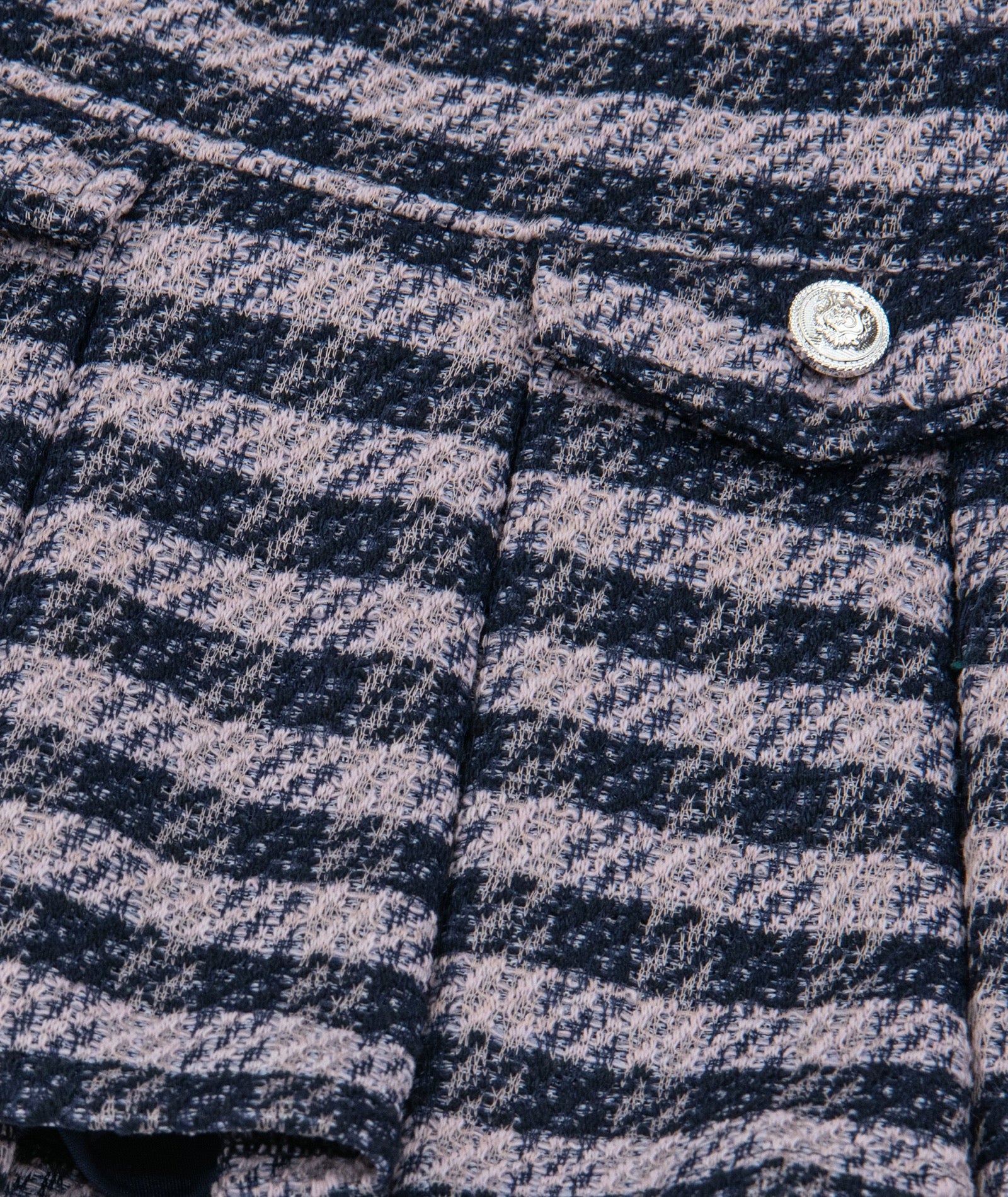FBZ Girls Freddie Blue Houndstooth Tweed Skort - Image 2