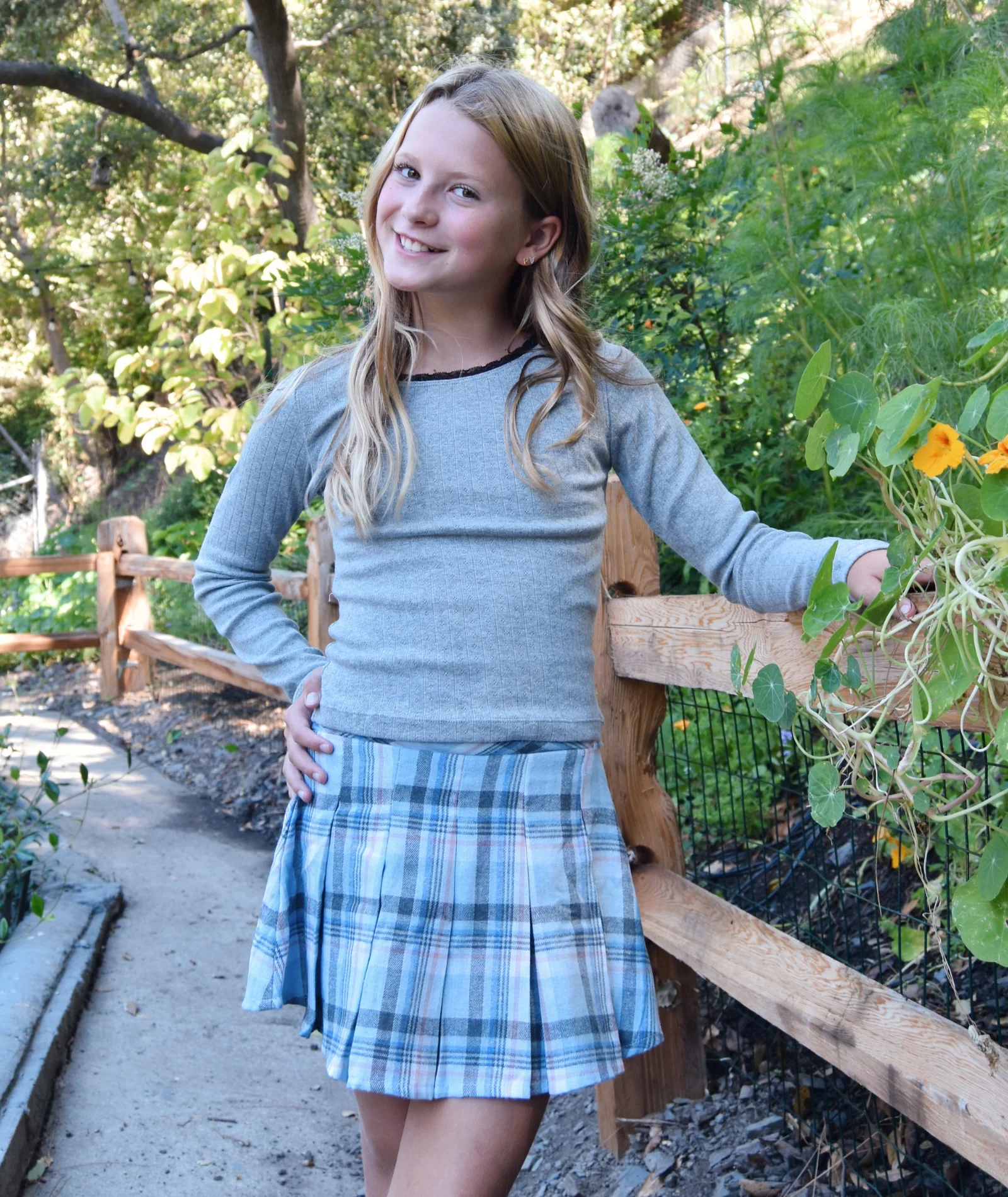 FBZ Girls Harlee Plaid Flannel Skirt