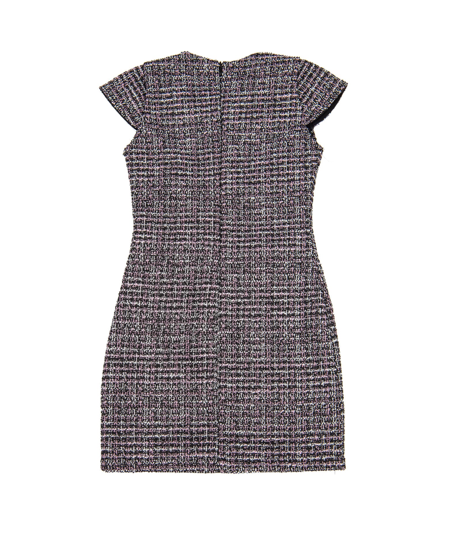 FBZ Girls Martie Black Tweed Button Cap Sleeve Dress - Image 2
