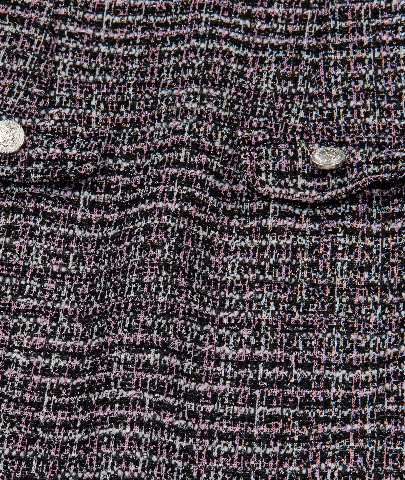 FBZ Girls Martie Black Tweed Button Cap Sleeve Dress - Image 3