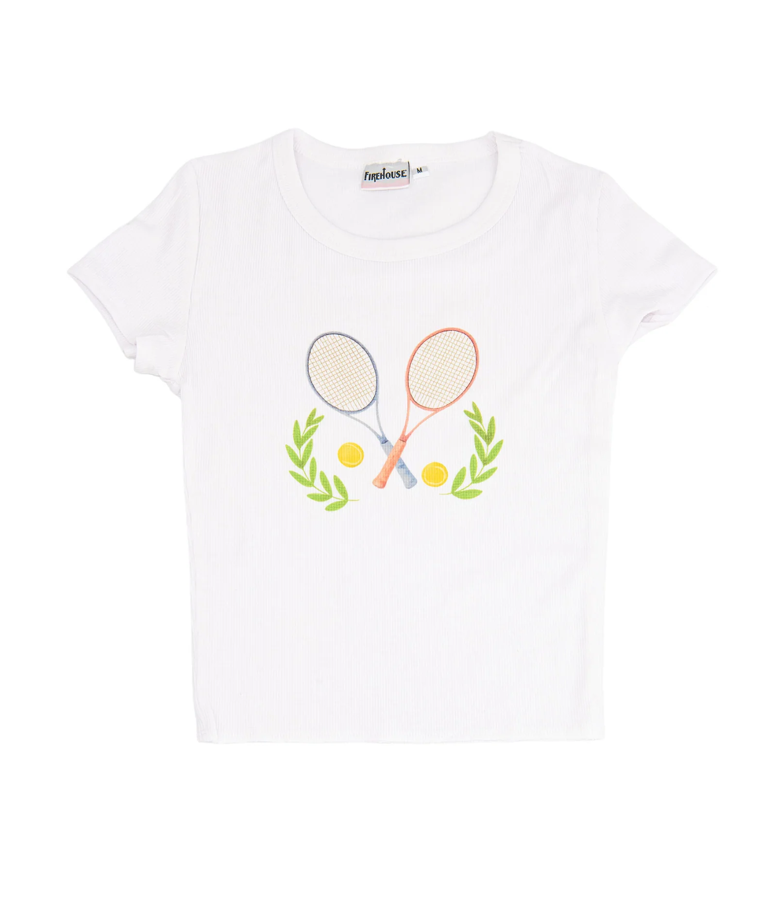 Firehouse Girls Tennis Fan Rib Tee