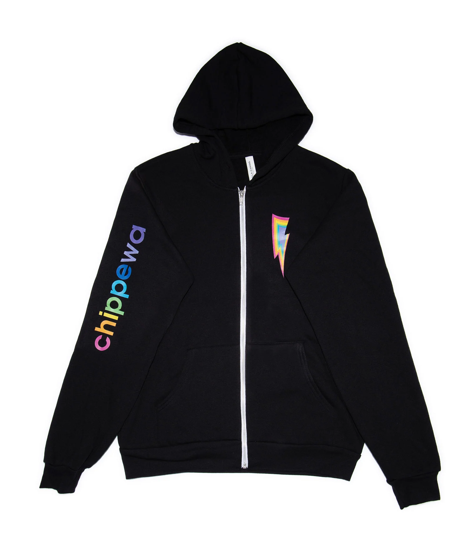 Girls Chippewa Rainbow Bolt Camp Zip Hoodie