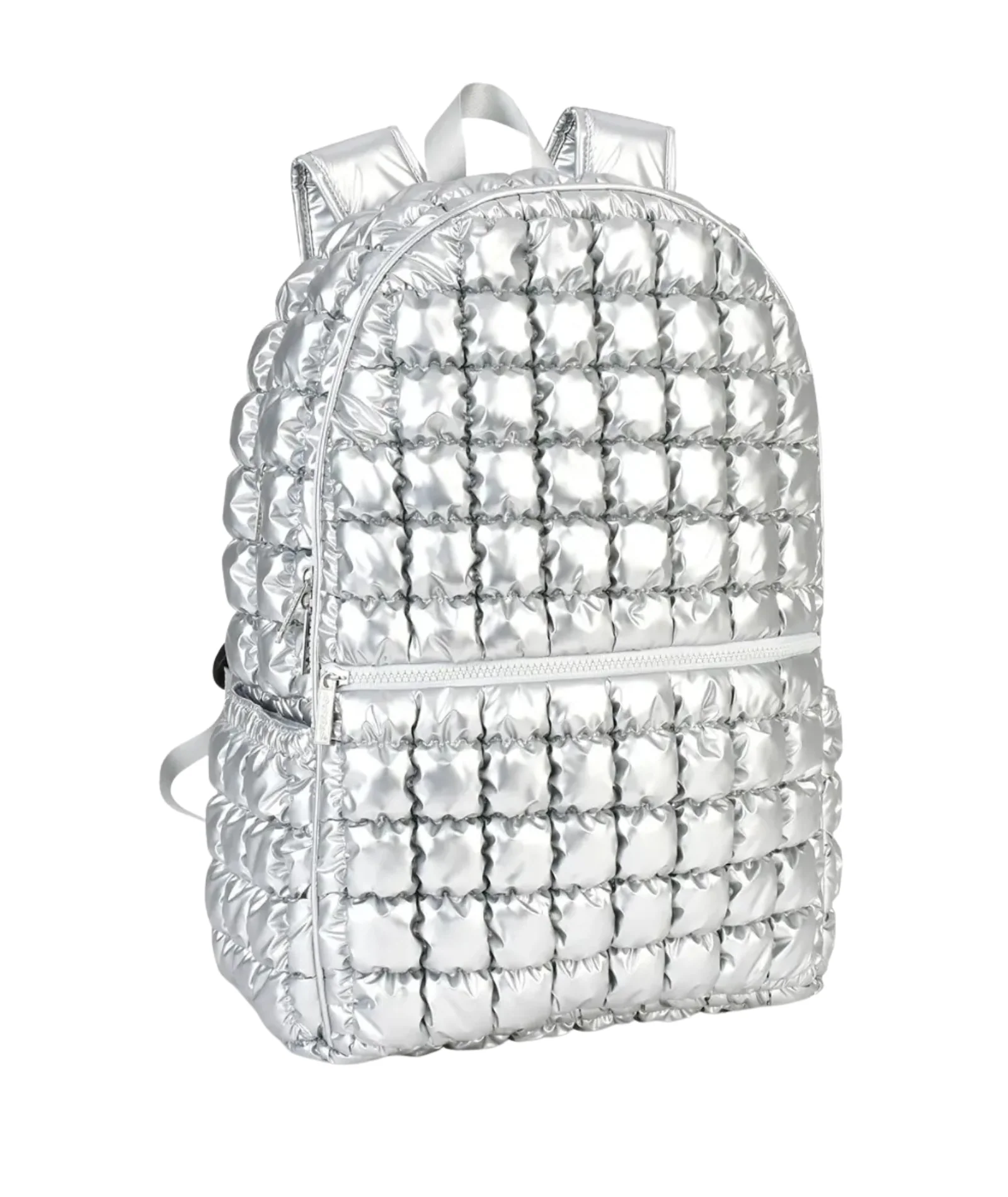 Icy Silver Puffy Backpack - Image 2