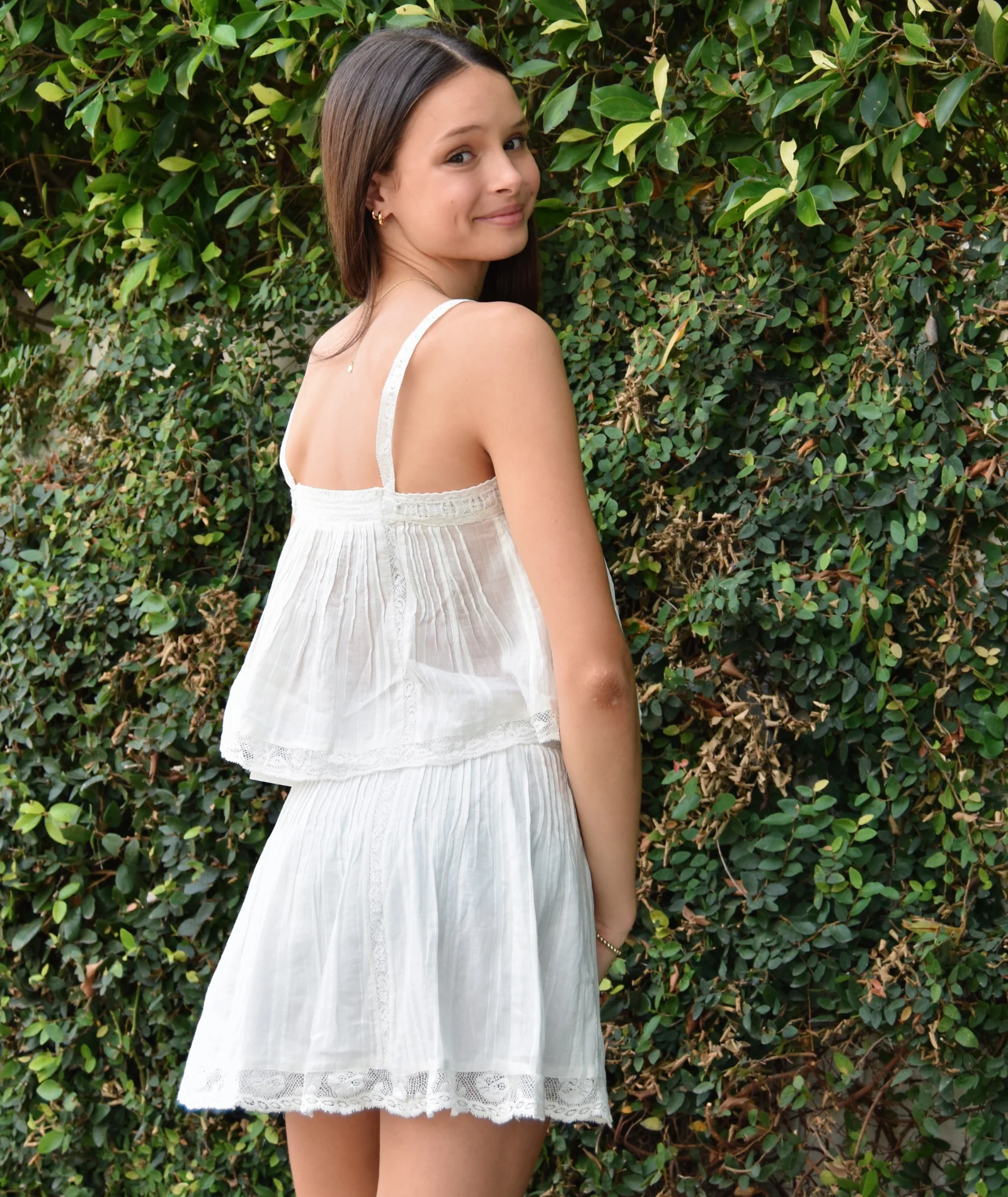 Love Shack Fancy Girls Brynlynn Top White - Image 3