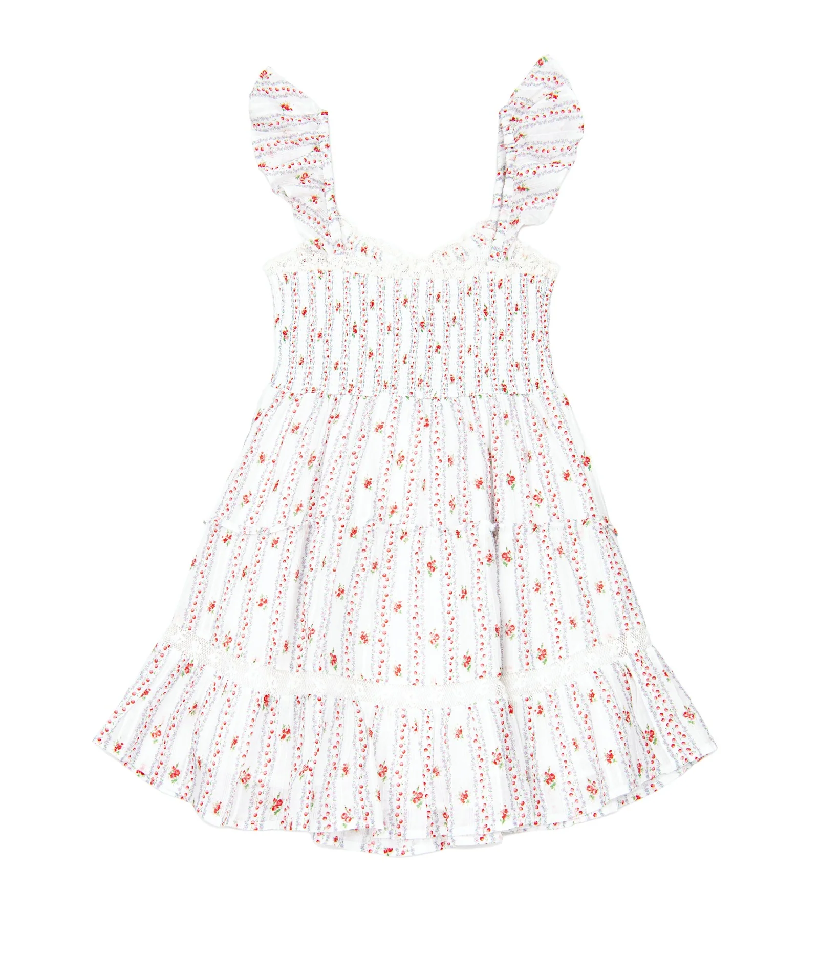 Love Shack Fancy Tween Avenora Dress Poppy Red - Image 5