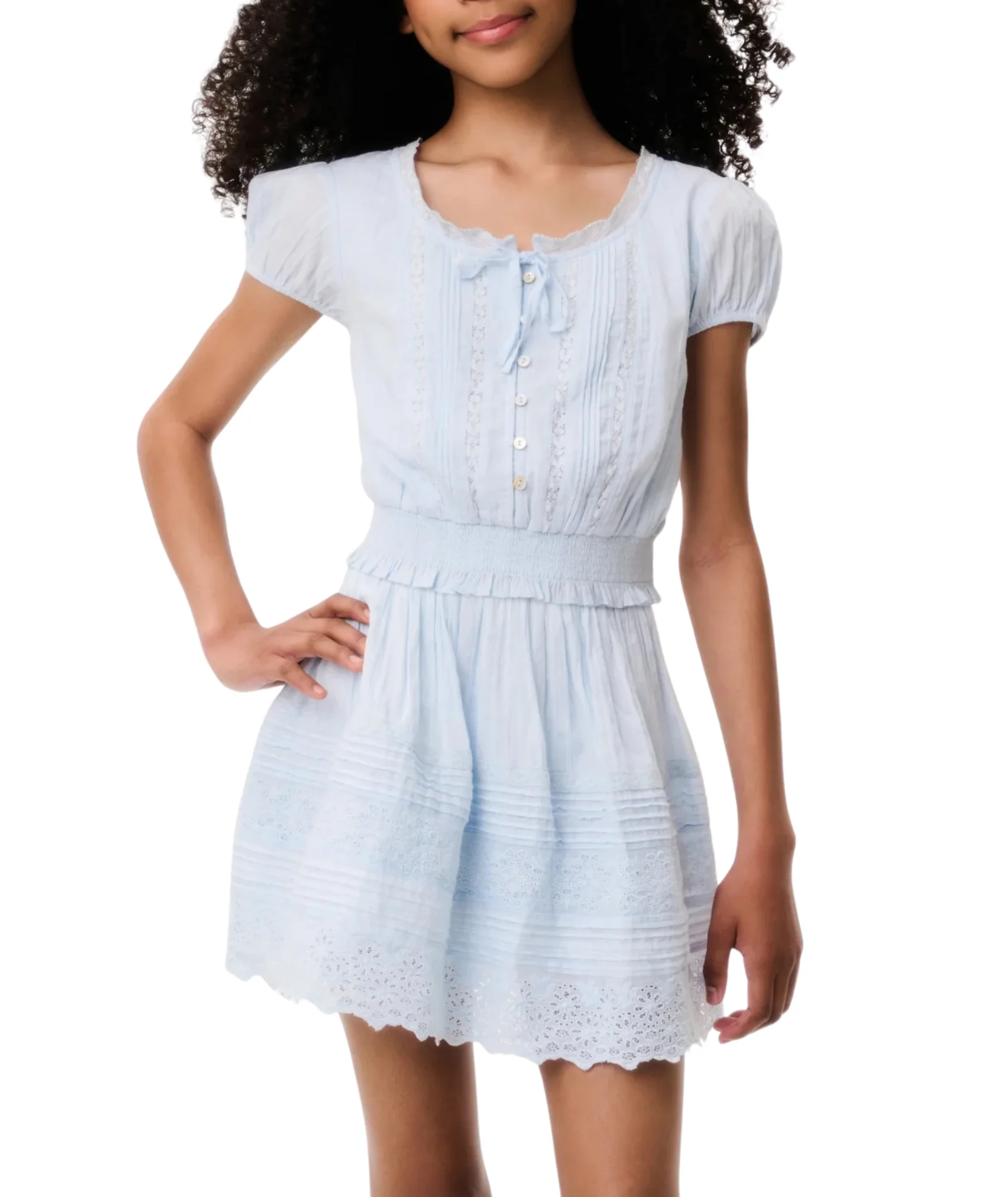 Love Shack Fancy Tween Mini Sani Skirt Blue Finch - Image 2