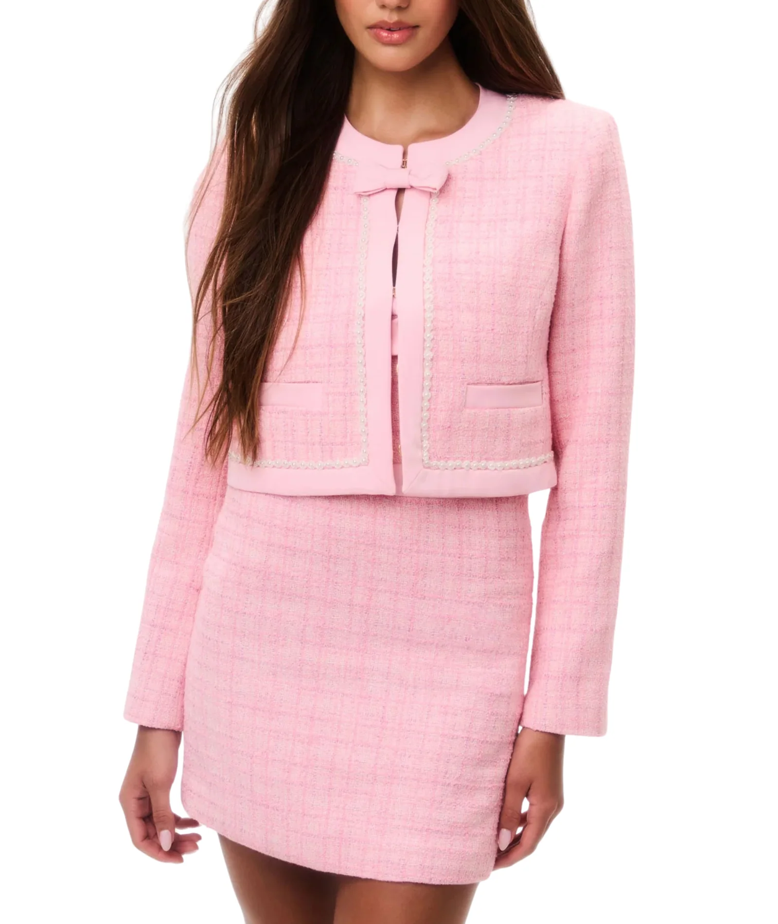 Love Shack Fancy Women Ralphette Jacket Pink Hibiscus