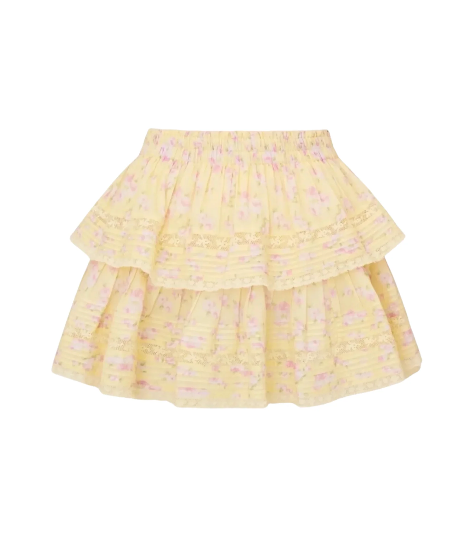 Love Shack Fancy Women Ruffle Mini Skirt Lemon Spritz - Image 8