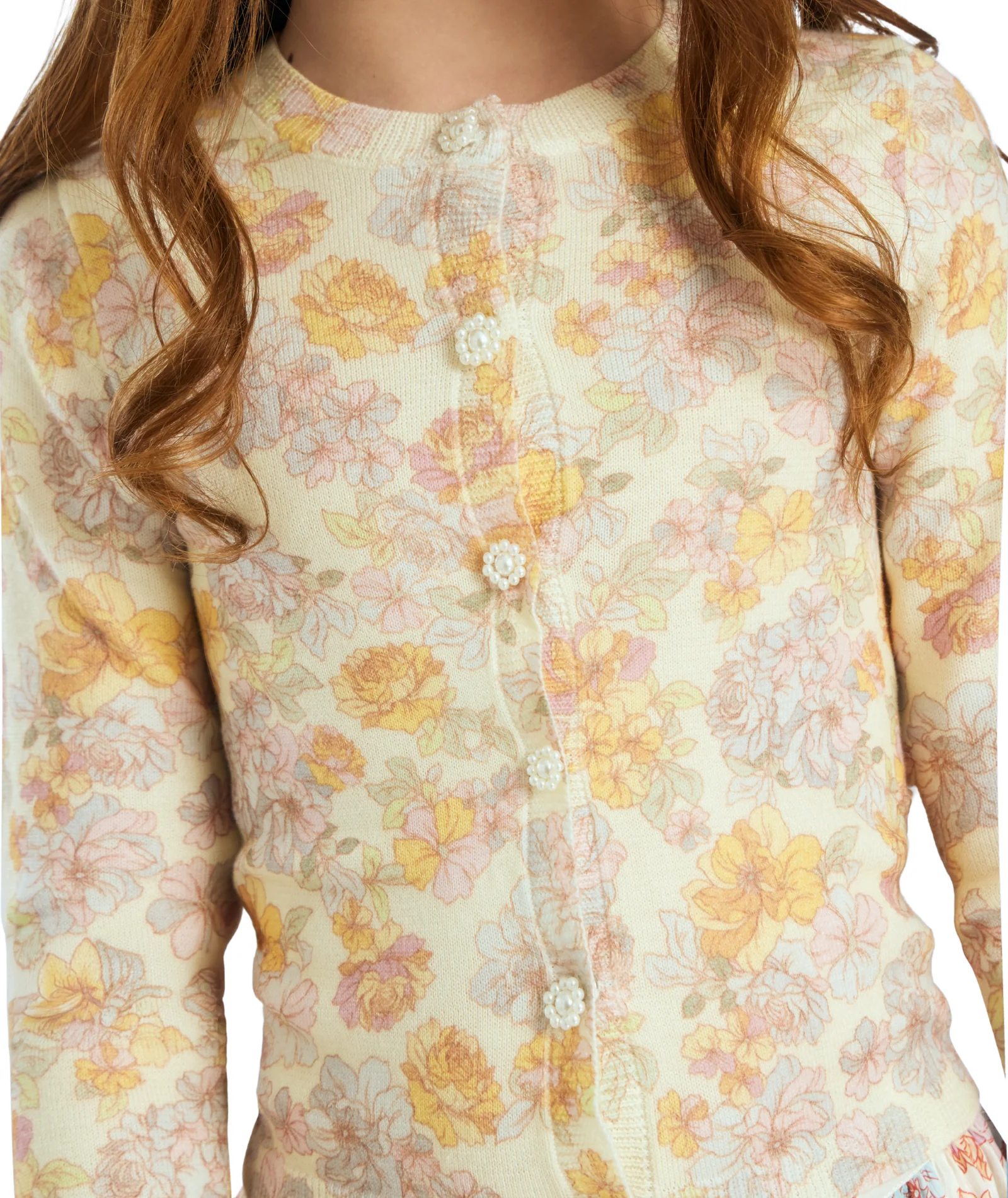 Marlo Girls Posie Knit Cardigan - Image 2