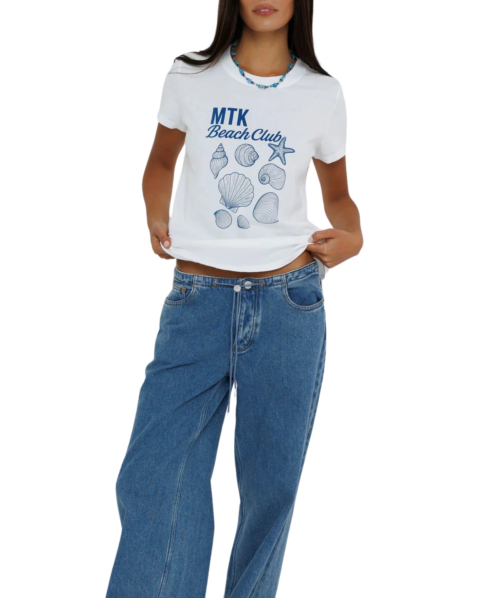 Sunny Somewhere Women Mtk Beach Club Femme Crew Tee