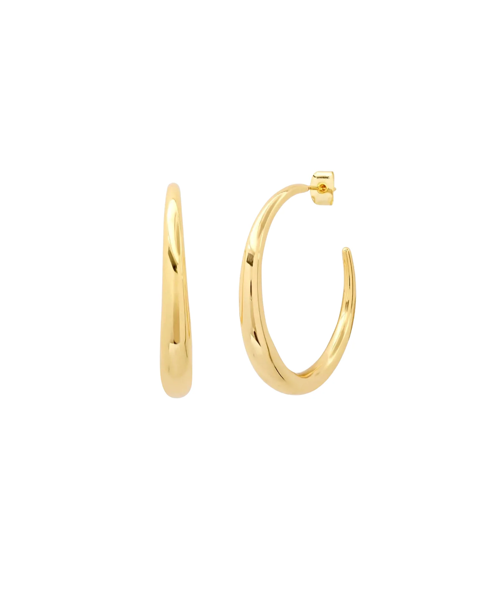TAI Thin to Thick Medium Gold Hoops